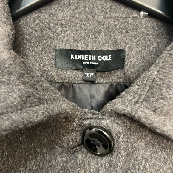 KENNETH COLE WOOL BLEND PLUS SIZE WALKING COAT - Picture 3 of 4